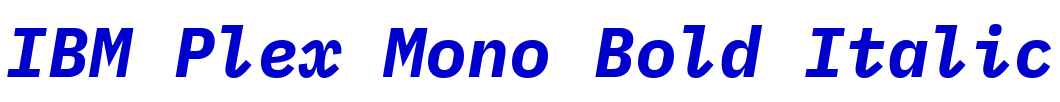 IBM Plex Mono Bold Italic 字体